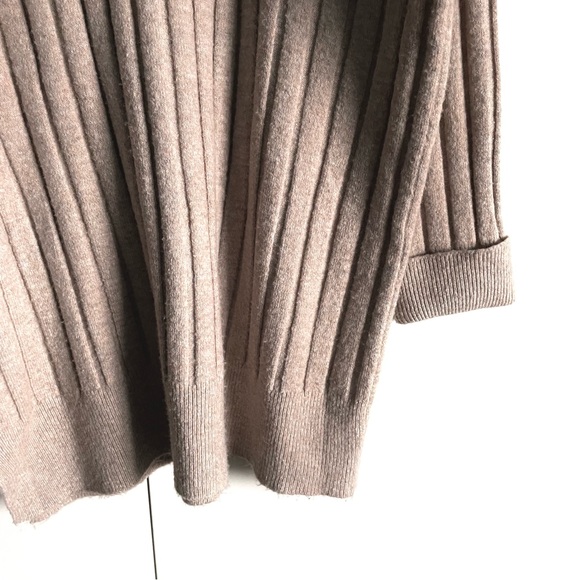 Topshop Boxy Rib Knit Funnel Neck Oversize Sweater Dress in Cream Size M EUC - Picture 8 of 10